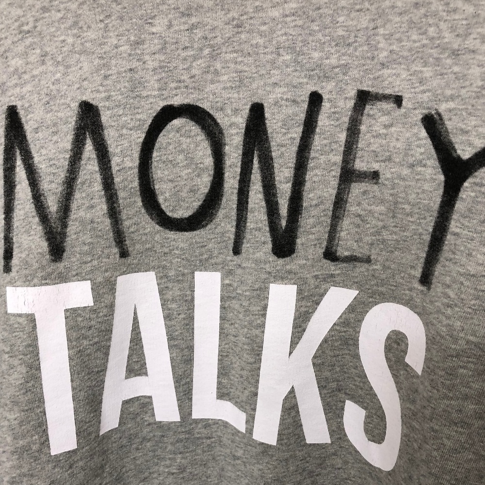 Zara Grey Money Talks Men's Sweater - Picture 2 of 5